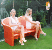 beheizbare Gartenbank shineorange