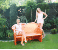 beheizbare Gartenbank shineorange