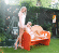 beheizbare Gartenbank shineorange